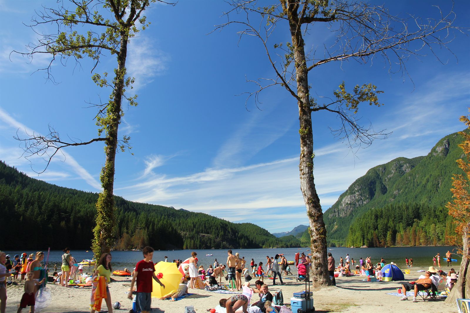 The beach at Buntzen Lake