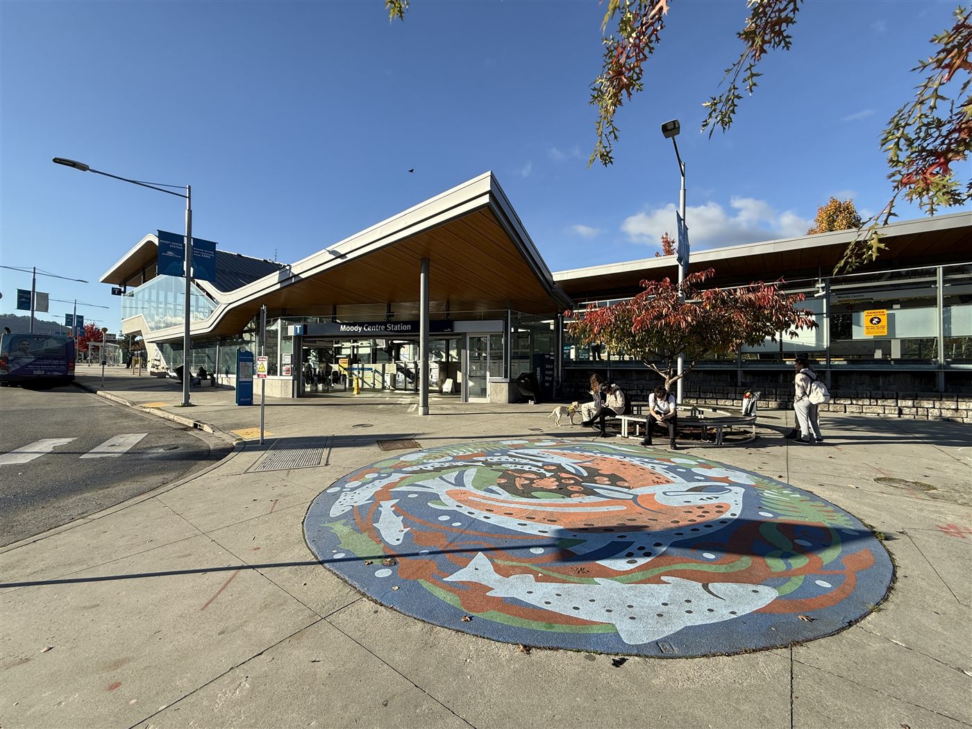 Moody Centre station plaza beside Electronic Ave