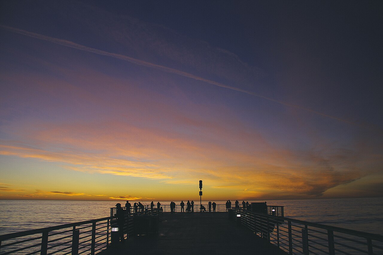Sunset over the Rocky Point pier